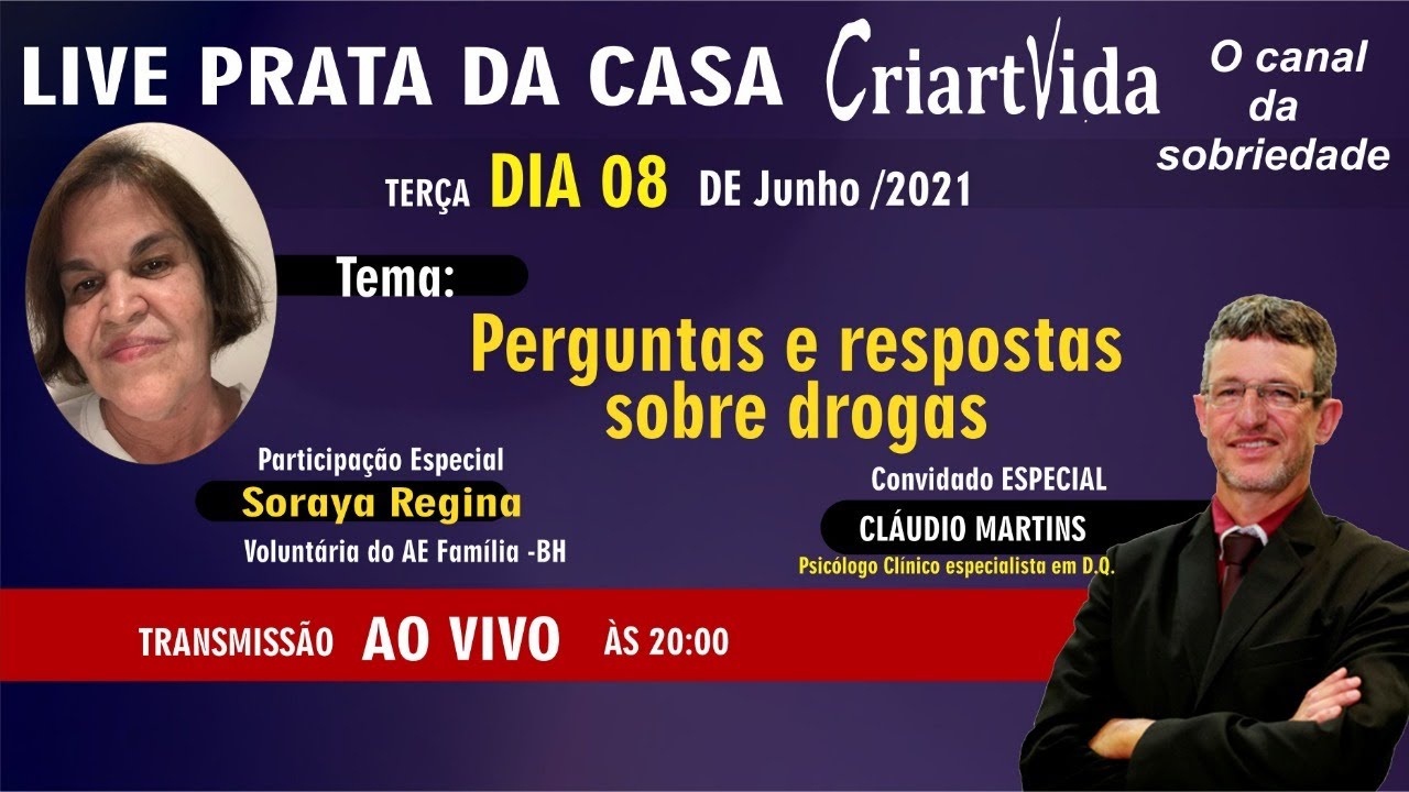 Live Perguntas e respostas sobre drogas
