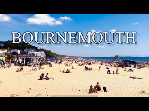 BOURNEMOUTH - Beach tour, May 2023 | Most Beautiful Place in England  [4K] Views 