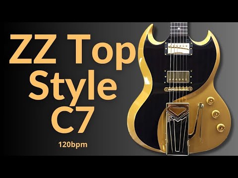 ZZ Top Style Blues Guitar Backing Track in C Major (C7)