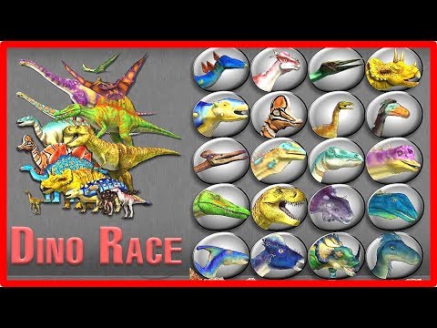 Dinosaur Race: Dinos Vs Animals #3 - Who is Faster? | Eftsei Gaming