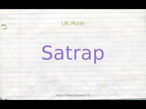 How to pronounce satrap