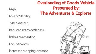 Traffic Rules Violation-Overloading a goods vehicle & endangering innocent lives.