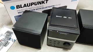 Blaupunkt MS7BT Unboxing and setup with audio Demos