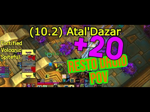 +21 Atal'Dazar Fortified: Resto Druid (Volcanic, Spiteful)