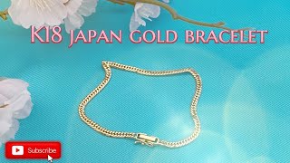 Japan gold bracelet, 6cut double lock bracelet #57