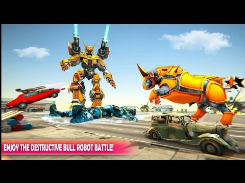 BULL ROBOT TRANSFORMATION | ROBOT CAR TRANSFORM  | CHARI GAMES