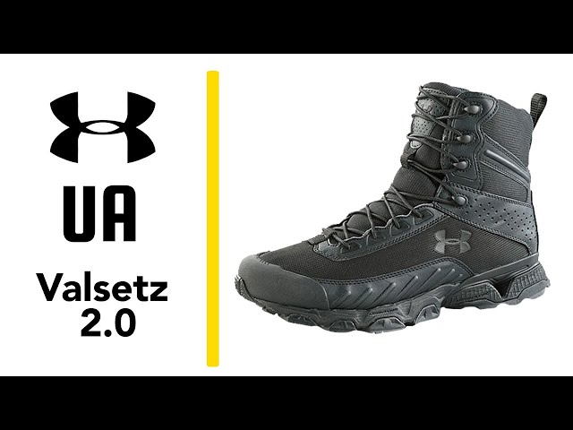 Vídeo relacionado con Under Armour UA Charged Valsetz Zapatos tácticos para hombre, cómodas botas de montaña, color negro/negro/gris azabache