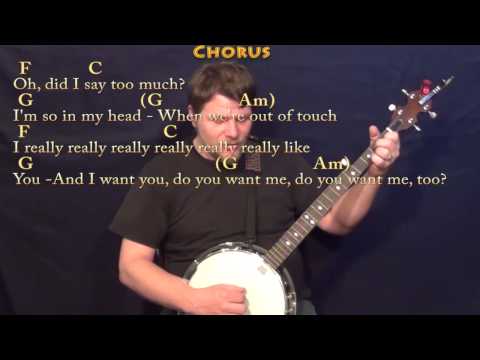 I Really Like You - Banjo Cover Lesson in C with Chords/Lyrics