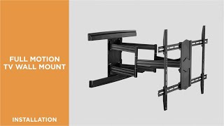 How to Install Contemporary Designed Full-motion TV Wall Mount-LPA57-686A