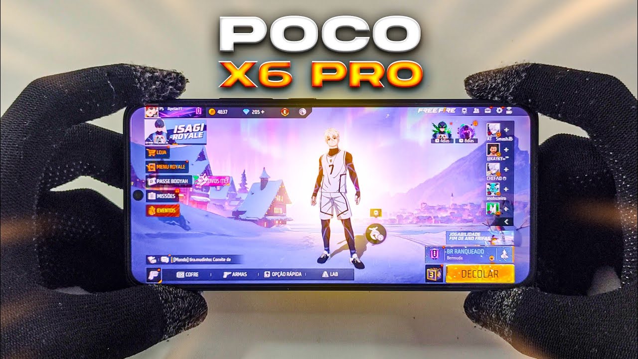 POCO X6 PRO DEPOIS DA ÚLTIMA ATUALIZAÇÃO DO FREE FIRE NO GRÁFICO ULTRA 📱✅