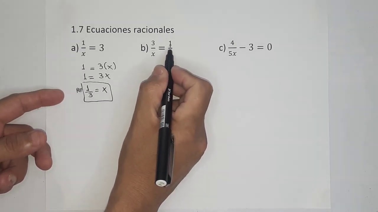 1.7 Ecuaciones racionales literales a, b, c