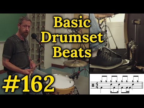 Drumset Basic Beats #161 - Snare Drum Variations