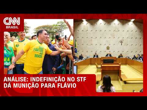 Entorno de Flávio faz da indefinição do STF munição contra Moraes e Dino | BASTIDORES CNN