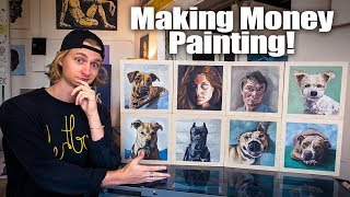 Making Money Painting! - EIGHT Oil Painting Commissions