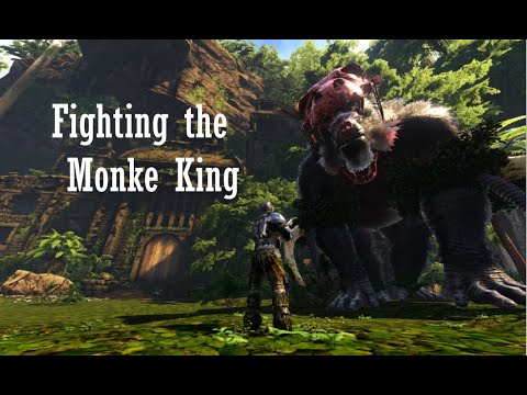 The Dinopithecus King bossfight is Insane! [ARK: Survival Evolved]