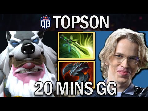 OG.TOPSON SNIPER - 20 MINS GG - DOTA 2 7.30 PRO GAMEPLAY