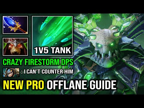 NEW Pro Offlane Underlord Guide | EPIC 1v5 Tank Crazy Firestorm DPS vs Counter Slark Dota 2