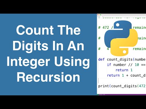 Count The Digits In An Integer Using Recursion Python Example