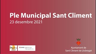 Ple extraordinàri i urgent 23 de desembre 2021