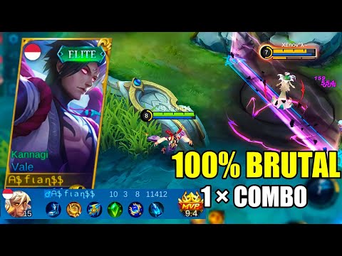 VALE BRUTAL 1 X COMBO - BUILD VALE - VALE TOP 1 GLOBAL - MOBILE LEGENDS #vale#mobilelegends