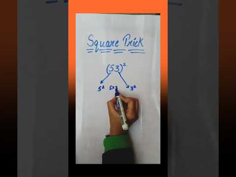 shortcut method to find square of any number #math #education