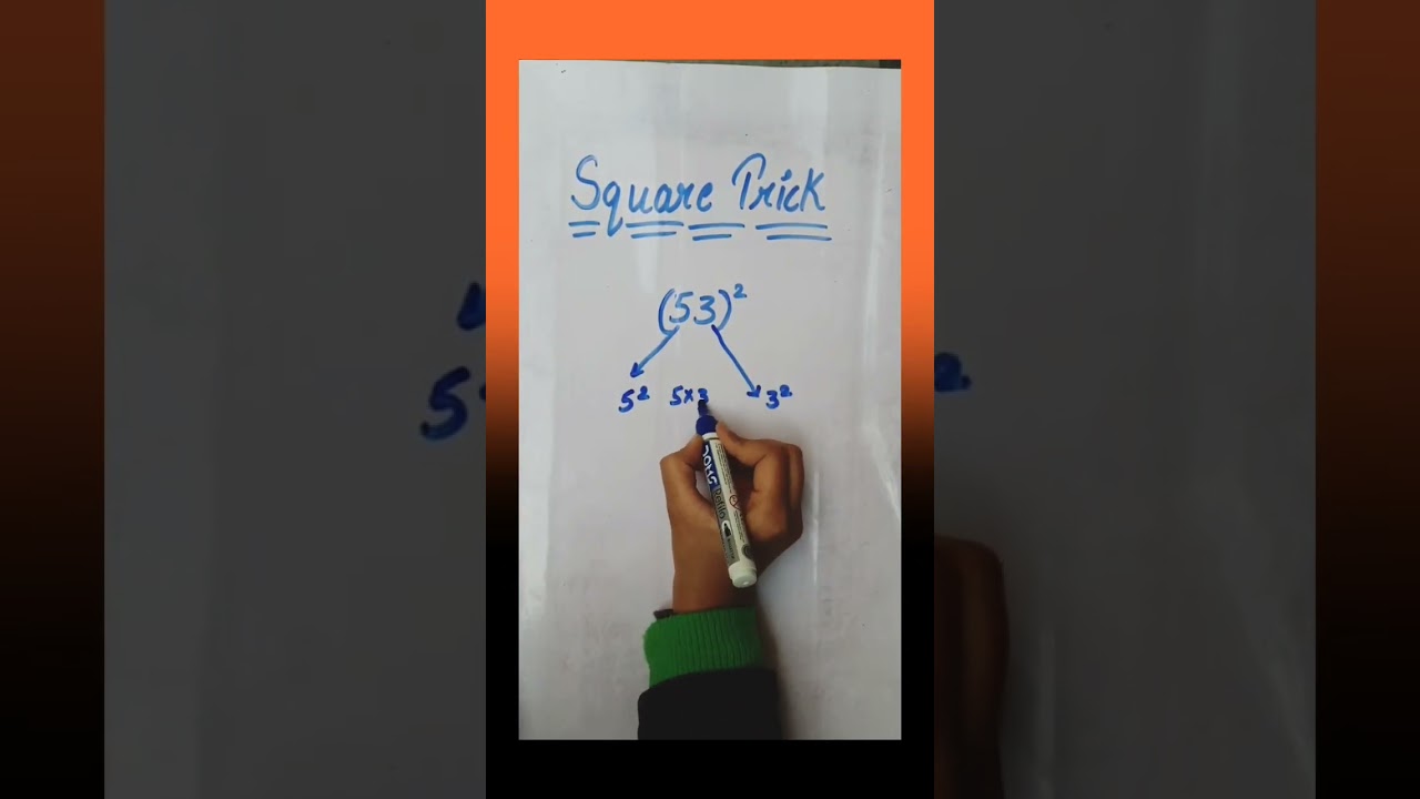 shortcut method to find square of any number #math #education