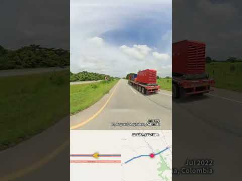 35.42km Cesar Driving in #Colombia with #streetview | 360VR