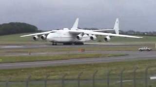 preview picture of video 'ANTONOV 225 TAXI AND TAKEOFF PRESTWICK AIRPORT'