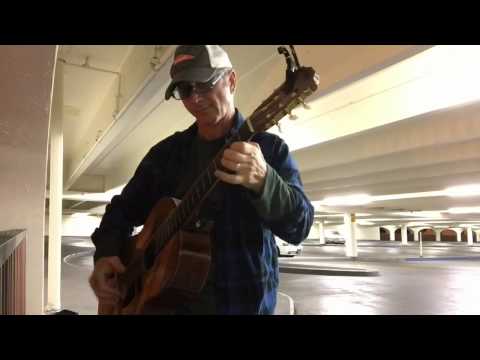 Bruce Goldish - Temple. Live guitar in Santa Barbara parking structure.