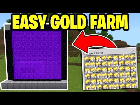 How To Make a Gold Farm In Minecraft Bedrock 1.21! - EASY