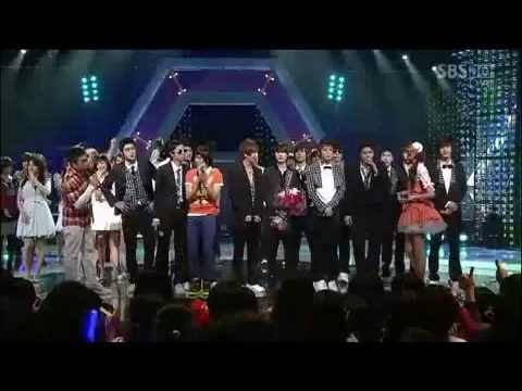 090412 Inkigayo Mutizen Songs Super Junior No 1 with Sorry Sorry Triple Crown
