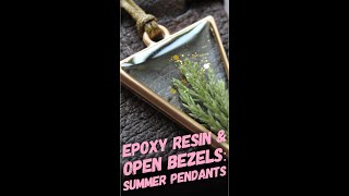 5 Epoxy Resin & Open Bezels Pendants DIY #Shorts
