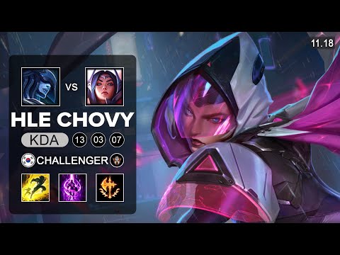 HLE Chovy Irelia Mid vs Lissandra - KR Challenger - Season 11 Patch 11.18