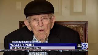 ABC13 - Houston&#39;s Oldest Baseball Fan, Walter Peine