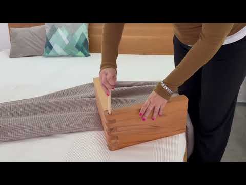 Zwevend houten bed Albula