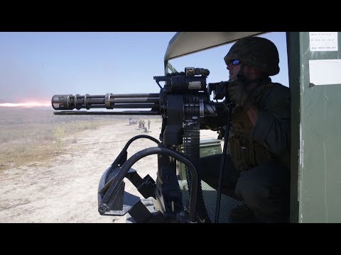 Marines GAU-17/A Minigun & GAU-21 Machine Gun Ground Live Fire