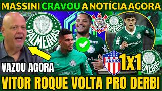 MASSINI CONFIRMOU AGORA SOBRE A VOLTA DE PAULINHO E VITOR ROQUE NO PALMEIRAS.