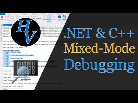 .NET and C++ mixed mode debugging using WinDBG. View memory and stacks that is native and managed