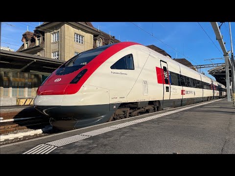 Departure SBB ICN RABDe 500 in Lausanne 