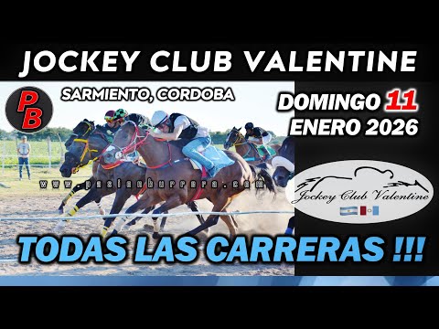 CARRERAS JOCKEY CLUB VALENTINE - SARMIENTO, CORDOBA (11-01-2026)