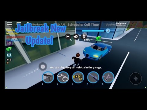 Jailbreak New Update ( Bugatti Chiron, Sniper, Plasma Pistol, Revolver, Updated Weapons)