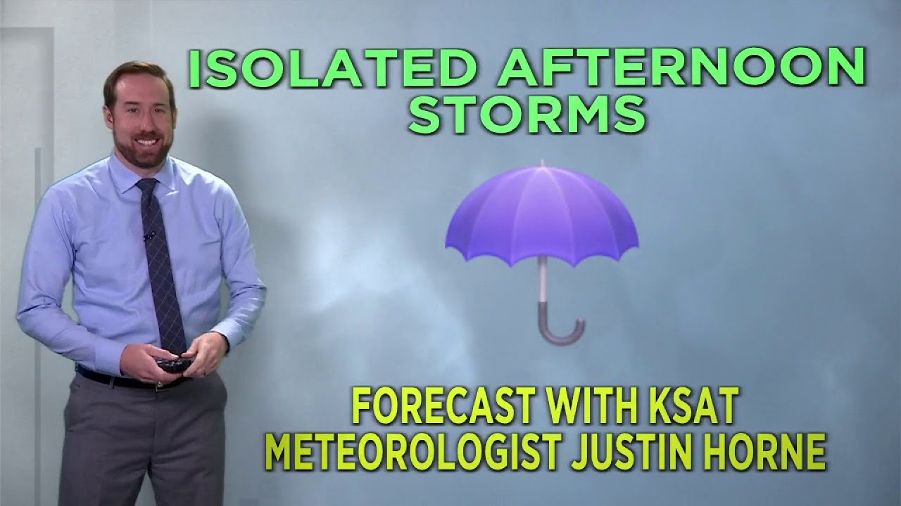 A few isolated storms today, with risk of one or two strong storms.