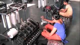 preview picture of video 'Visit to A Khadi Weaving Factory, Gondal, Gujarat, India'