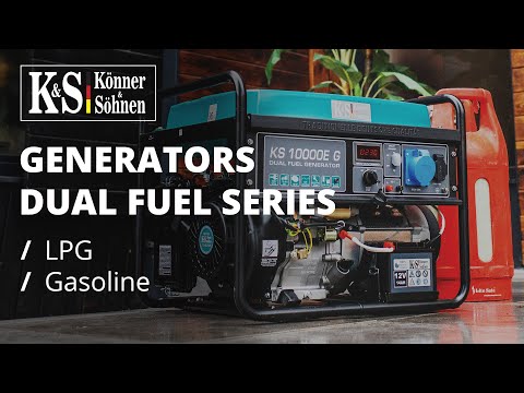 Hibridinis (benzinas/dujos) generatorius Könner &amp; Söhnen, 2,6kW 230V KS 3000 G video