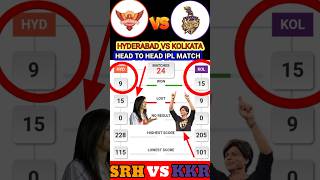 SRH vs KKR ipl head to head match #viral#ipl#viralshort #cricket #rinkusingh #short #bhubi