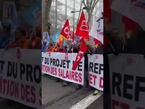 Grève contre la réforme des retraites : mobilisation à Toulouse #retraites #grève #toulouse