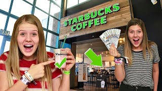 Giving Starbucks Employees $1000 If They Spell My Name Right || Taylor &amp; Vanessa