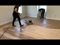 Applying Wheater Oak Color Stain Duraseal over Red Oak hardwood  flooring