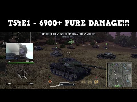 T54E1 "6900+ PURE DAMAGE" Gameplay at "PROKHOROVKA" map - WoT Console