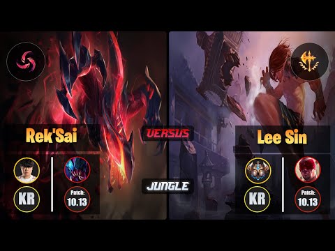 Clid REK'SAI (Jungle) [Hail of Blades] VS LEE SIN - Challenger KR Patch 10.13